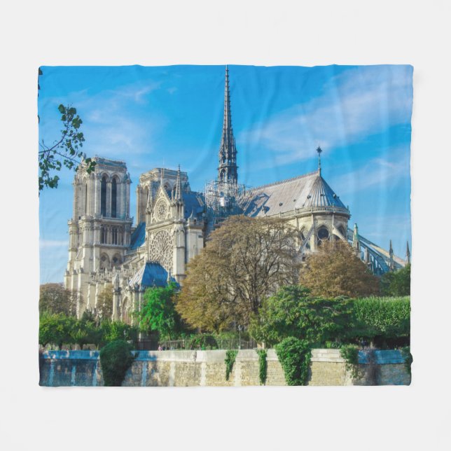 Notre Dame de Paris i Frankrike Fleecefilt (Framsidan (Horisontell))