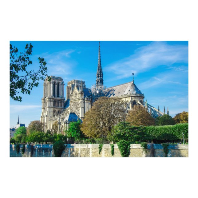 Notre Dame de Paris i Frankrike Fototryck (Framsidan)