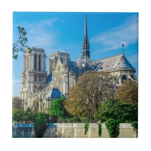 Notre Dame de Paris i Frankrike Kakelplatta (Framsidan)