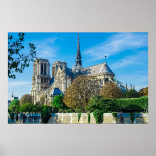 Notre Dame de Paris i Frankrike Poster