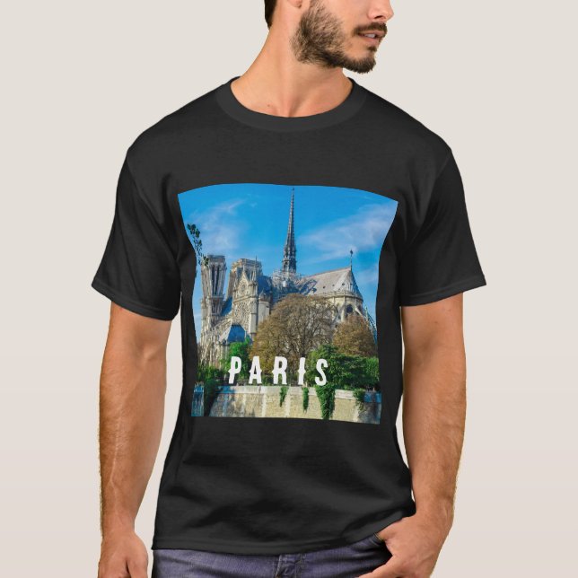 Notre Dame de Paris i Frankrike T-Shirt (Framsida)