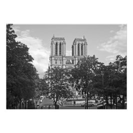 Notre Dame de Paris i träd Fototryck