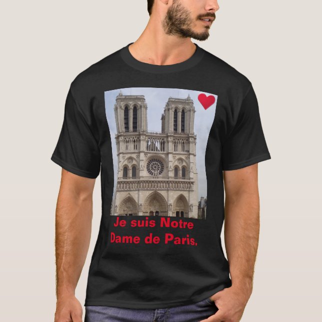 Notre Dame de Paris-katedralen. T Shirt (Framsida)