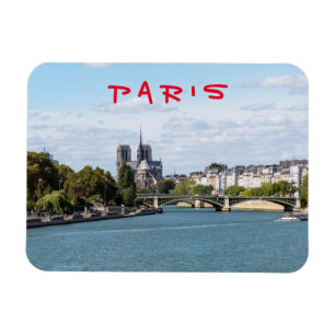 Notre Dame de Paris och Seine River - Frankrike Magnet