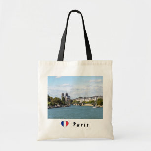 Notre Dame de Paris och Seine River - Frankrike Tygkasse