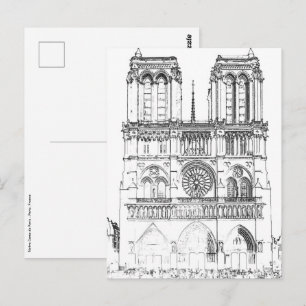 Notre Dame de Paris - Paris, Frankrike Vykort