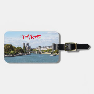 Notre Dame de Paris-synen från Pont d'Austerlitz Bagagebricka