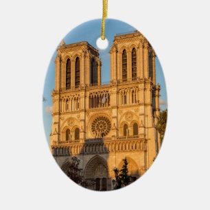 Notre Dame de Paris vid Golden Hour - Paris, Frank Julgransprydnad Keramik
