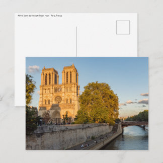 Notre Dame de Paris vid Golden Hour - Paris, Frank Vykort