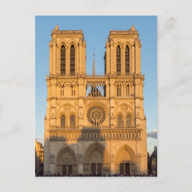 Notre Dame de Paris vid Golden Hour - Paris, Frank Vykort (Framsida)