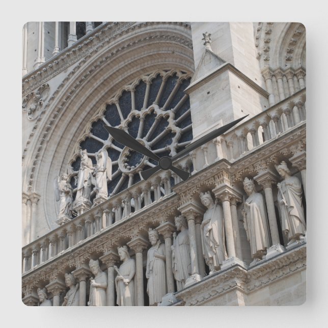 Notre Dame-detalj Fyrkantig Klocka (Framsida)