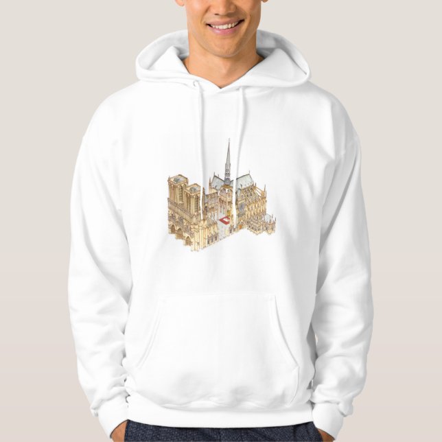 Notre Dame domkyrka. Paris frankriken Hoodie (Framsida)