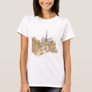 Notre Dame domkyrka. Paris frankriken T-shirt