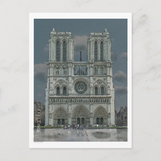 Notre Dame Facade-vykort Vykort (Framsida)