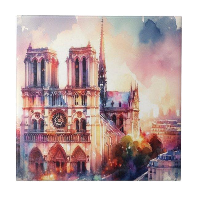 Notre-Dame fire Kakelplatta (Framsidan)