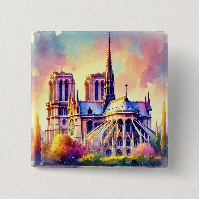 Notre-Dame fire Knapp (Framsida)