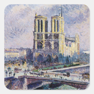 Notre Dame Fyrkantigt Klistermärke