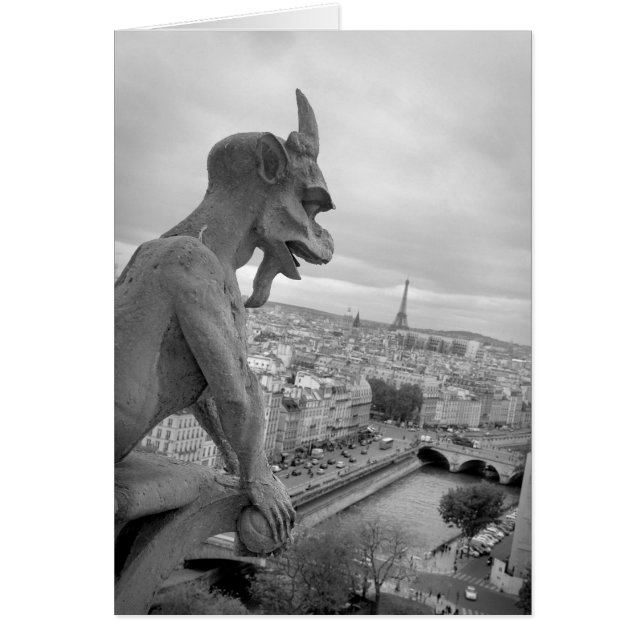 Notre Dame Gargoyle Card OBS Kort (Framsidan)