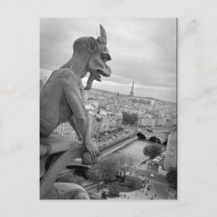 Notre Dame Gargoyle-vykort Vykort