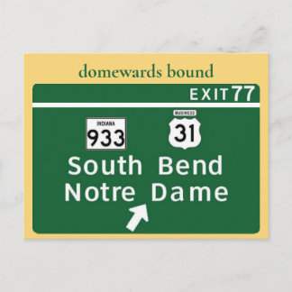 Notre Dame Highway Utgång Vykort