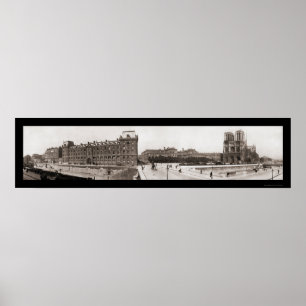 Notre Dame i det Paris fotoet 1909 Poster