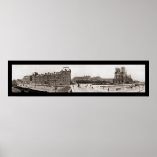 Notre Dame i Paris Photo 1909 Poster