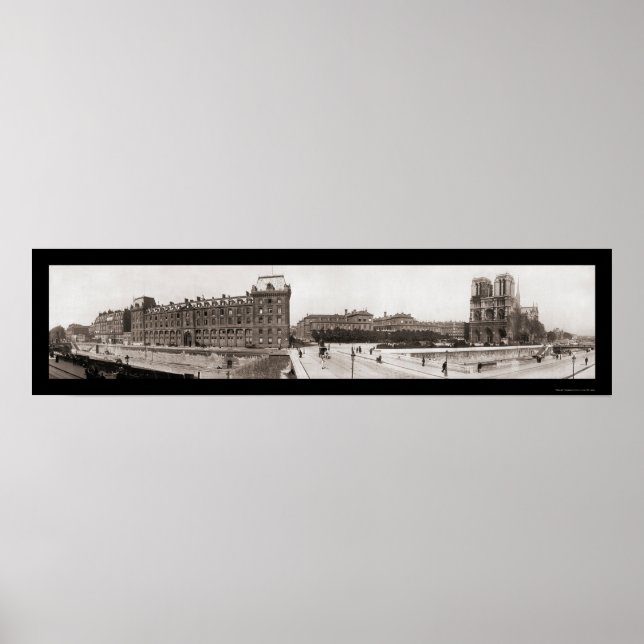 Notre Dame i Paris Photo 1909 Poster (Framsidan)