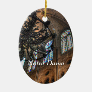 Notre Dame insida Julgransprydnad Keramik