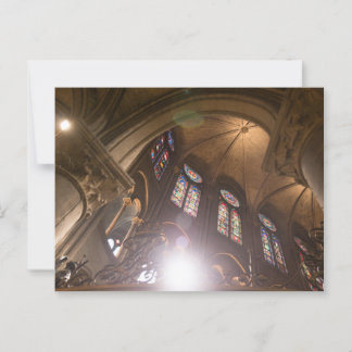 Notre Dame Insida med glasaktigt glas Vykort