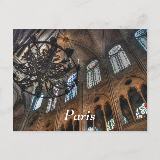 Notre Dame insida Vykort (Framsida)