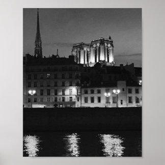 Notre Dame-katedralen från Seine-poster Poster