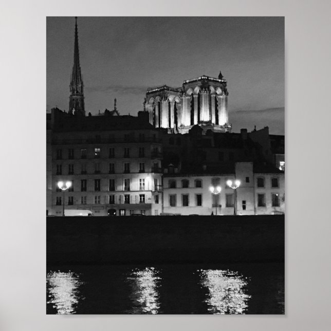 Notre Dame-katedralen från Seine-poster Poster (Framsidan)