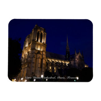 Notre Dame-katedralen på natten, Paris, Frankrike Magnet