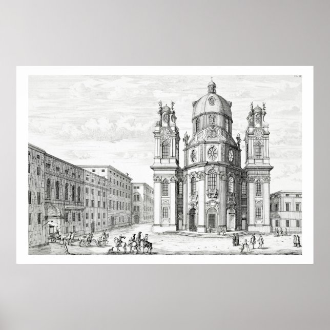 Notre Dame-kyrkan, Salzburg, Österrike, från Ent Poster (Framsidan)