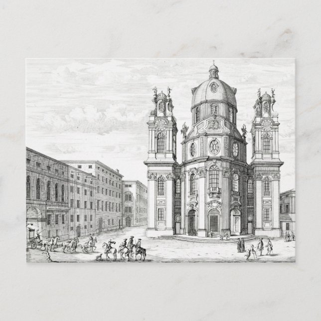 Notre Dame-kyrkan, Salzburg, Österrike, från Ent Vykort (Framsida)