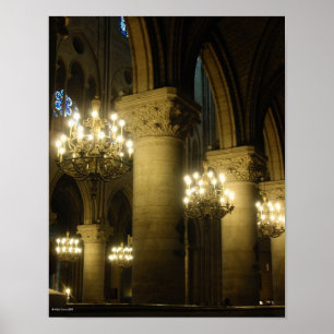 Notre Dame Light the way Print Poster