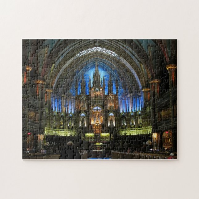 Notre-Dame Montreal Cathedral Altar Jigszle Puzzle Pussel (Horisontell)