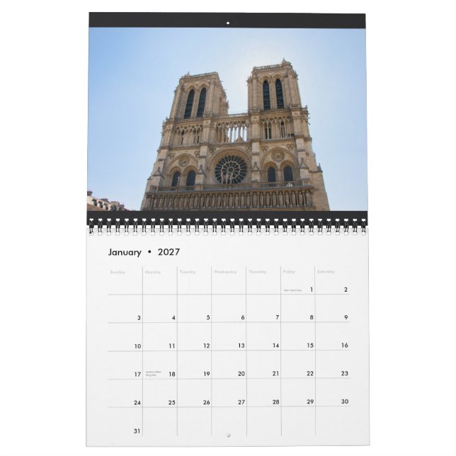 Notre Dame och Sainte-Chapelle kalender 2014 (Jan 2027)