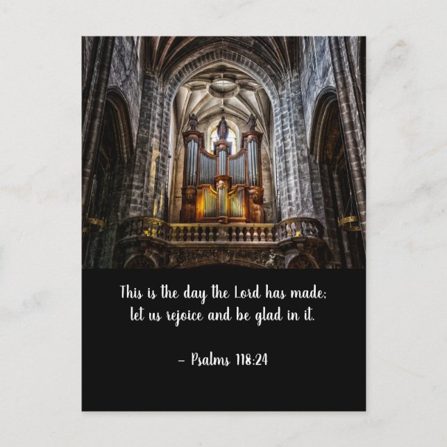 Notre Dame Organ och Psalms Verse Vykort (Framsida)