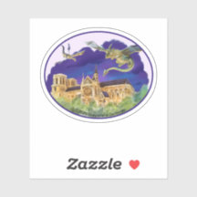 Notre Dame Oval Vinyl Sticker (olika storlekar)