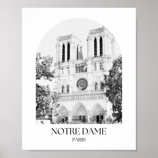 Notre Dame Paris Arch Photo Print Poster (Framsidan)