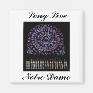 Notre Dame Paris Cathedral Stached Glass Window Magnet