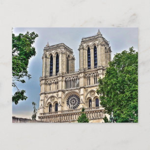 Notre-Dame, Paris, Digital Painting Vykort