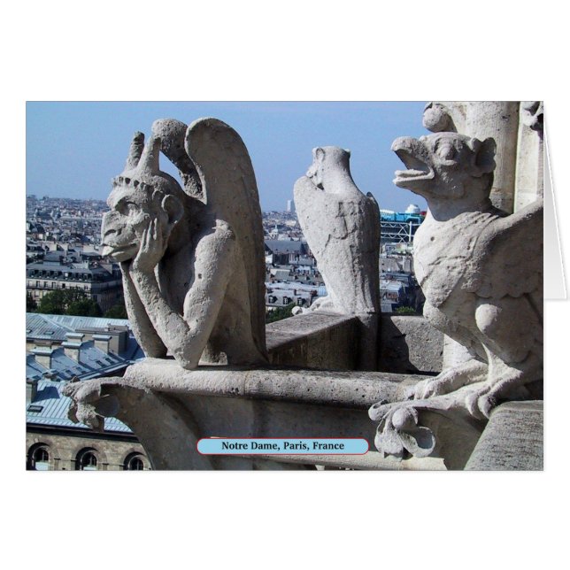 Notre Dame, Paris, Frankrike Hälsningskort (Framsidan Horizontal)