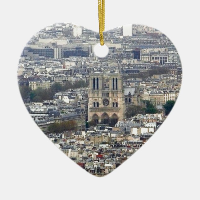 Notre Dame Paris Frankrike Julgransprydnad Keramik (Framsidan)