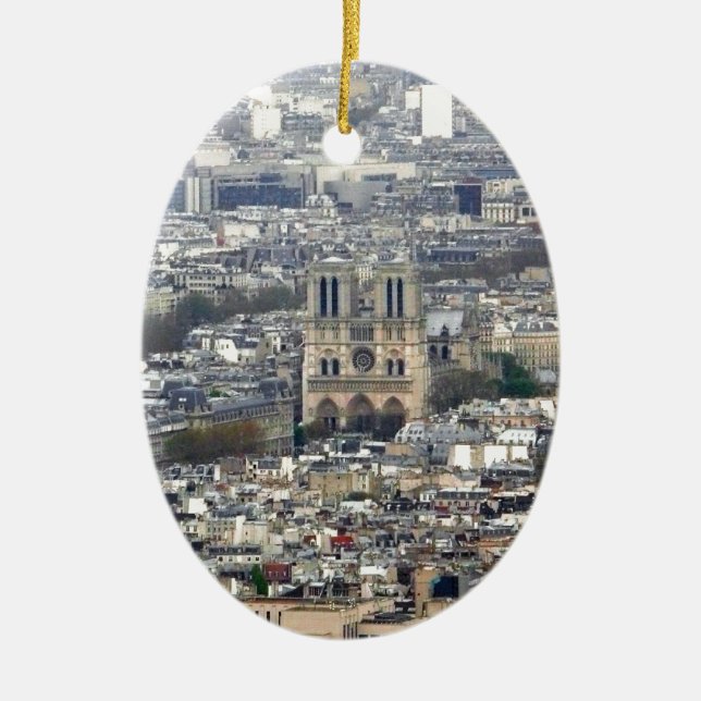 Notre Dame Paris Frankrike Julgransprydnad Keramik (Framsidan)