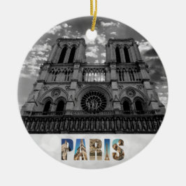 Notre Dame Paris Frankrike-katedral jul Julgransprydnad Keramik
