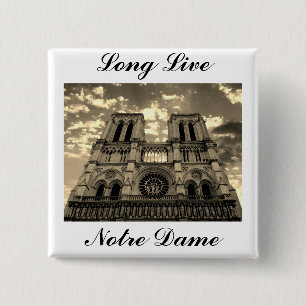 Notre Dame Paris Frankrike Katedral Långt Liv Knapp