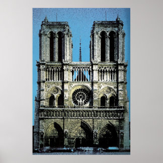 Notre Dame Paris Frankrike Poster