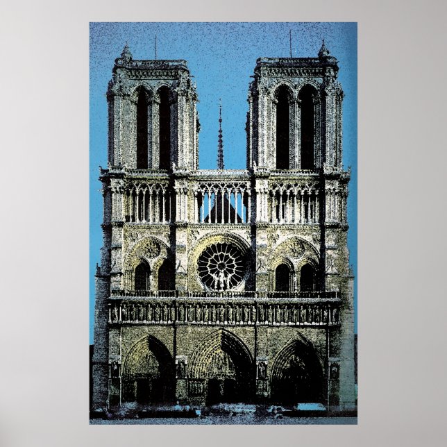 Notre Dame Paris Frankrike Poster (Framsidan)